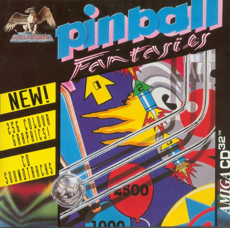 Pinball Fantasies box art for Amiga CD32